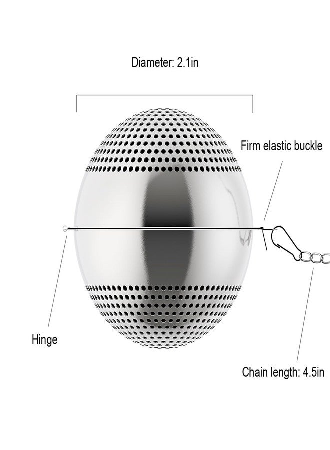 Lyxa SR 2 Pack Food Grade 304 Stainless Steel Mesh Tea Ball 2.1 Inch Tea Infuser Strainer Filter Diffuser for Loose Tea - Image 3